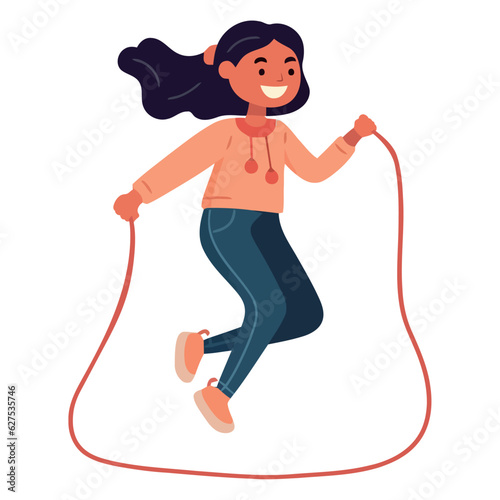 girl skipping rope