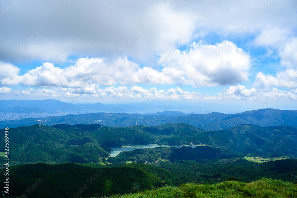 脊振山頂からの景色　太宰府、鳥栖方面