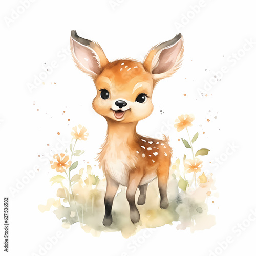 Deer Illustration Water Color