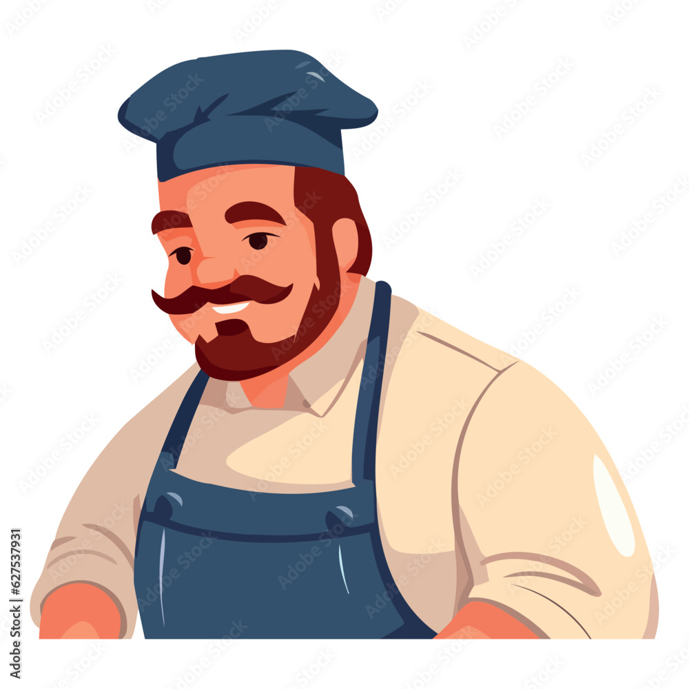 Cheerful chef smiling Cheerful chef smiling