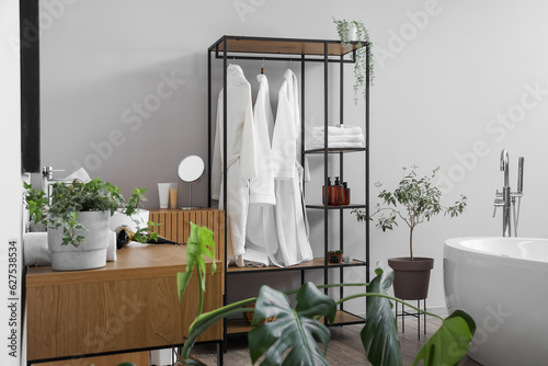Modern bathroom interior wi...
