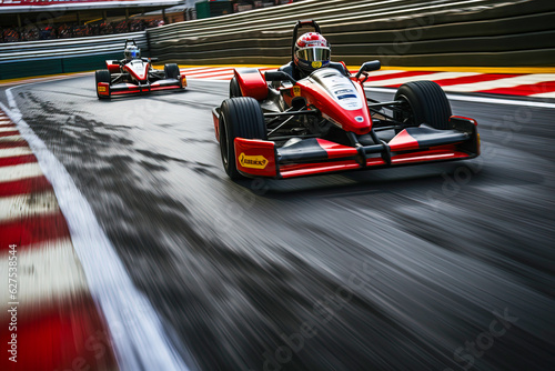 Sports car racing motion blur, generative ai