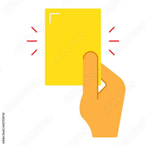 Football yellow card illustration