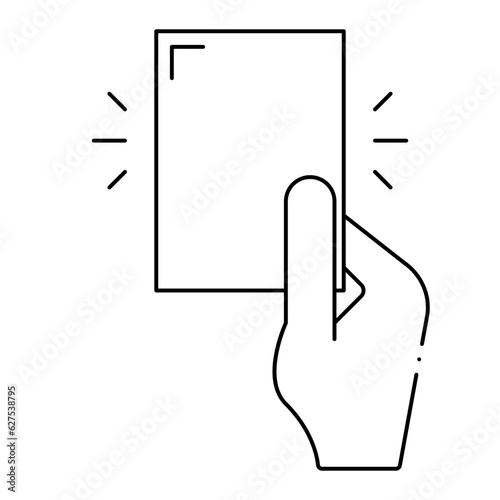 Football yellow card illustration