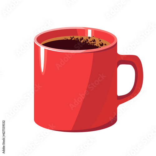 Cup of Fresh Coffee. Vector Illustration eps 10. Flat Style. Decorative Design for Cafeteria, Posters, Banners, Cards