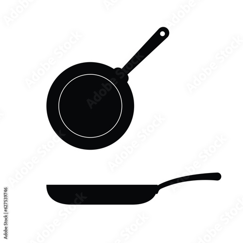 Frying pan vector icon isolated