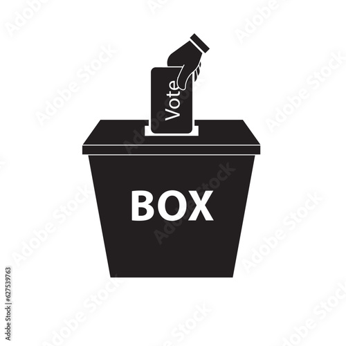 voting ballot box icon, Election Vote concept, Simple line design for web site