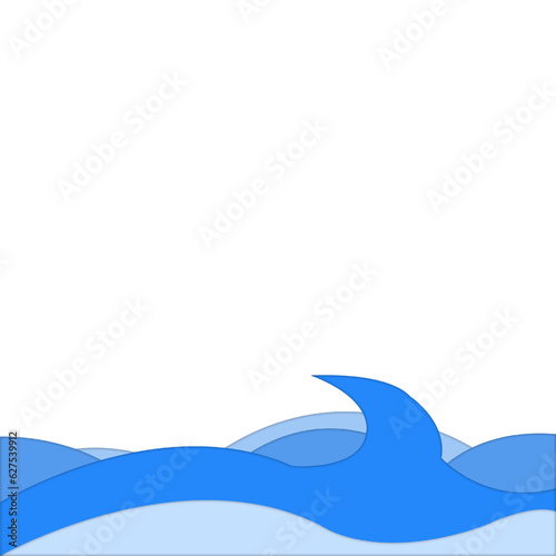 abstract blue paper cut background