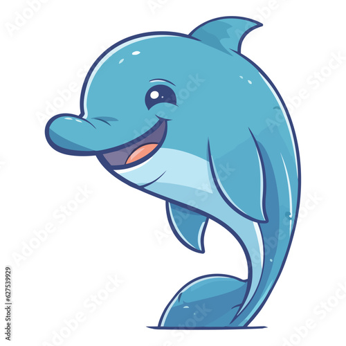Smiling dolphin illustration