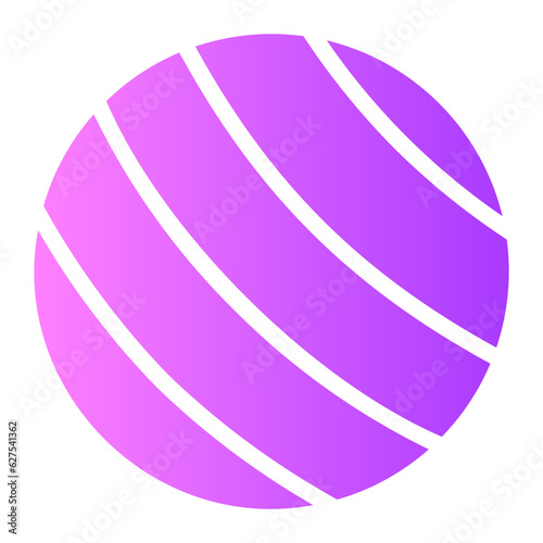 yoga ball gradient icon