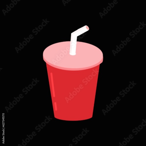 illustration design of cup of cold soda. This design is suitable for graphic resources.