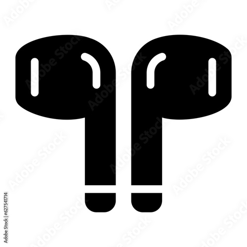 headphones glyph icon