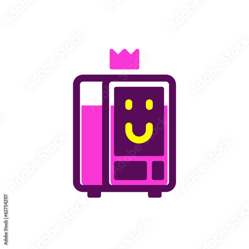 illustration of cute simple vending machine character