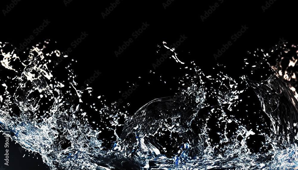 Obraz premium agua sobre fondo negro para recursos