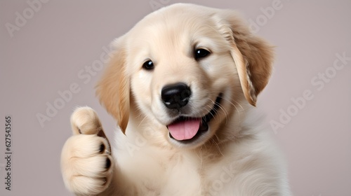Pawsitive Vibes: Smiling Dog Giving Thumbs Up
