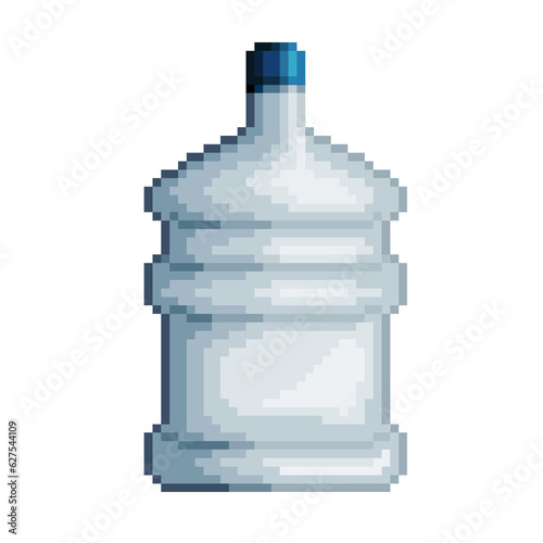 Fototapeta Plastic bottle carboy illustration pixel art concept icon water