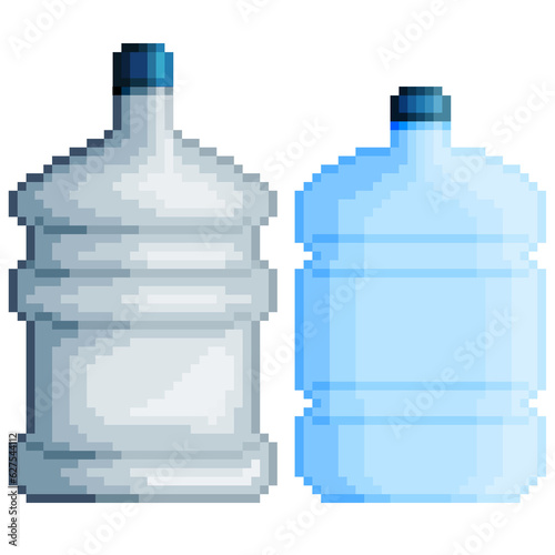 Obraz na plátně Bottle carboy water concept pixel art icon plastic illustration