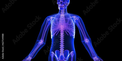 realistic x-ray images The image uses grid gradients and layer blending effects, health perspective.