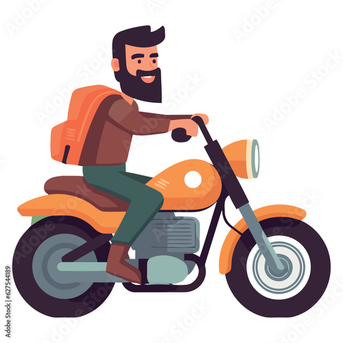 Men riding modern motorcycles