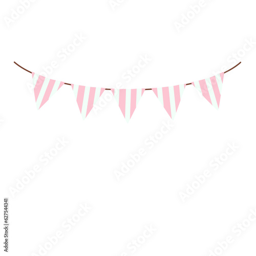 Pink pennants Party flag. 