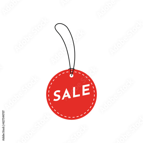 Illustration vector graphic tag price red label sale