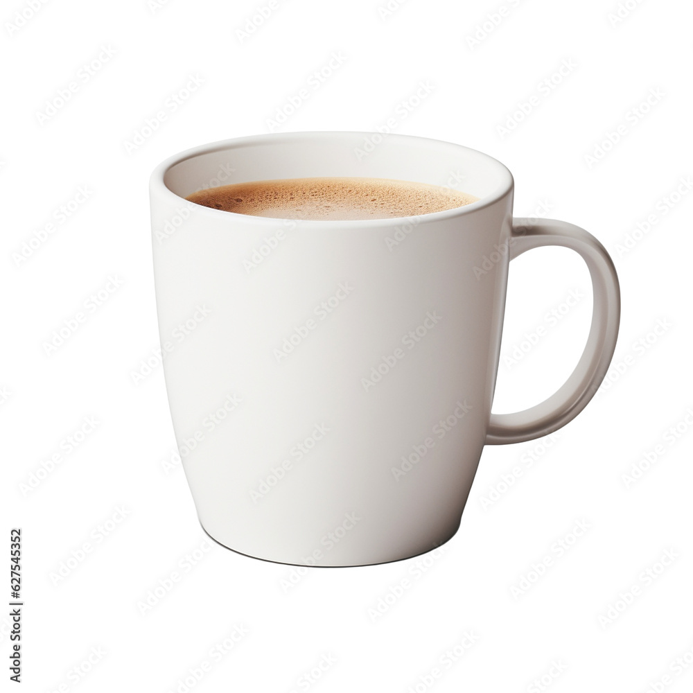 A white coffee mug isolated on a transparent background. A white coffee mug isolated on a transparent background.