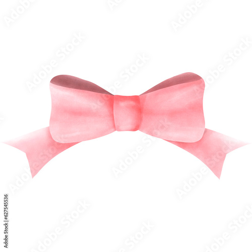 Red ribbon watercolor