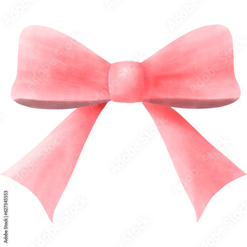 Red ribbon watercolor