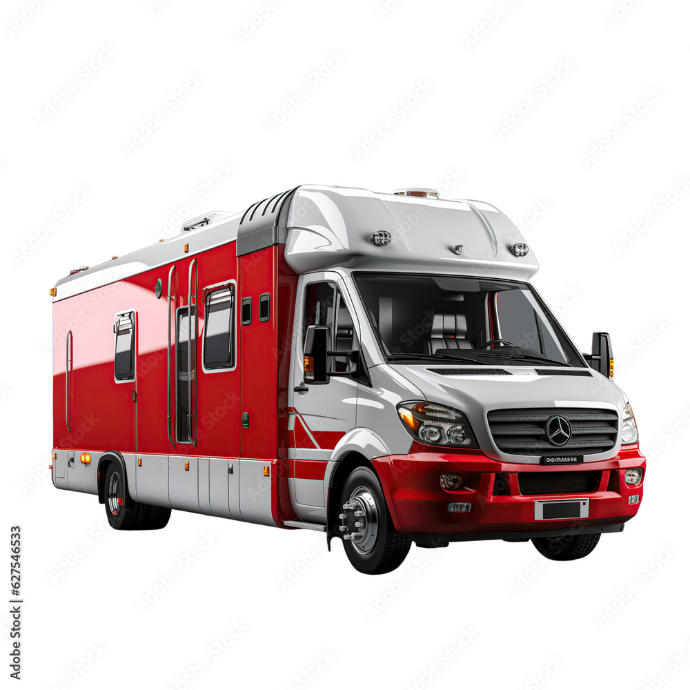 Ambulance, isolated on transparent background. 