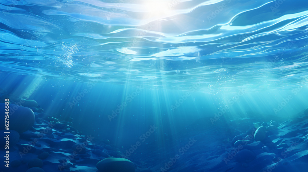 Underwater in the ocean background