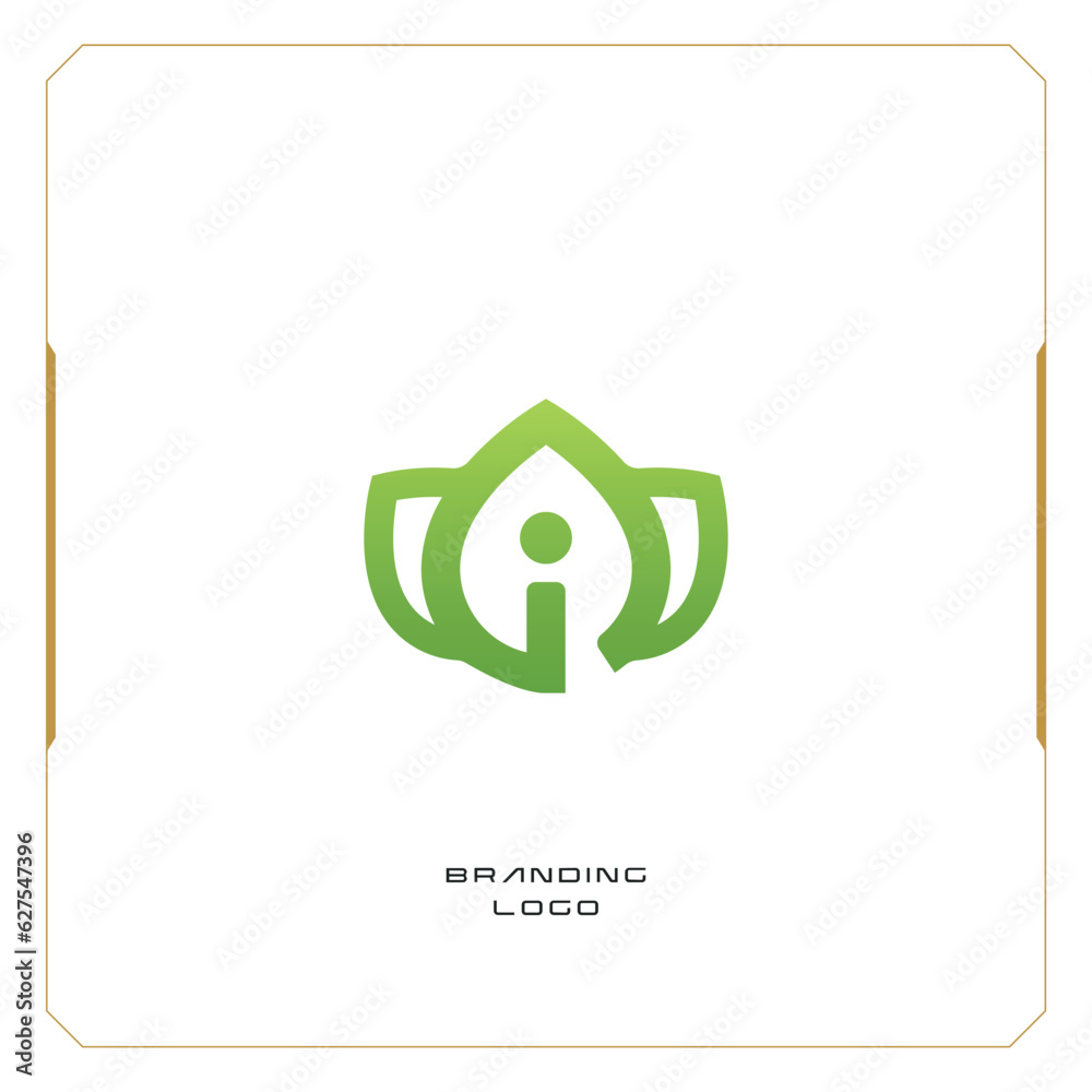 Eco Information I Letter Nature And Environment Vector Logo Eco Information I Letter Nature And Environment Vector Logo