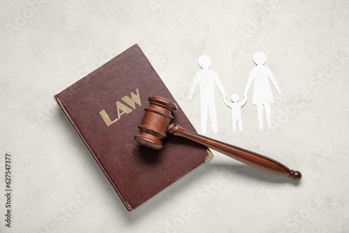 Figures of family with judg...