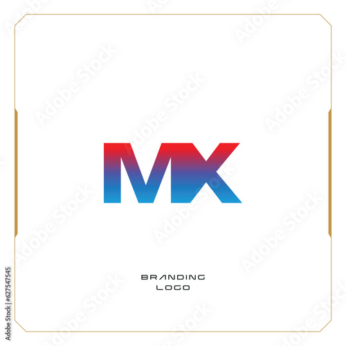 MX Letter M Combination Monogram Logo