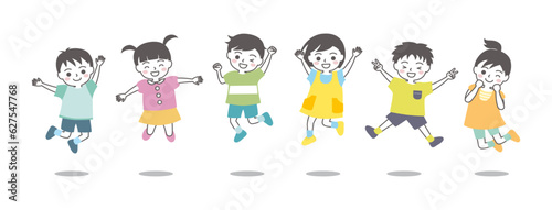 ジャンプする子供たち
