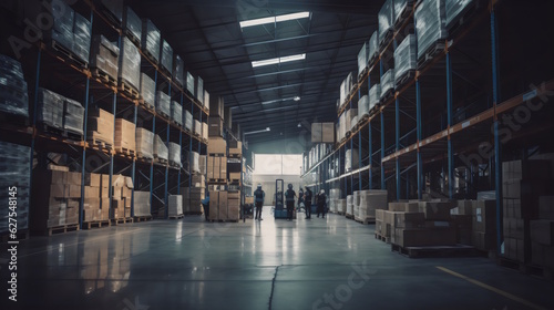 Streamlined Warehouse Excellence: Efficient Operations, Agile Workers, and Cutting-Edge Technology, Creating Optimal Product Management and Inventory Control. Generative AI