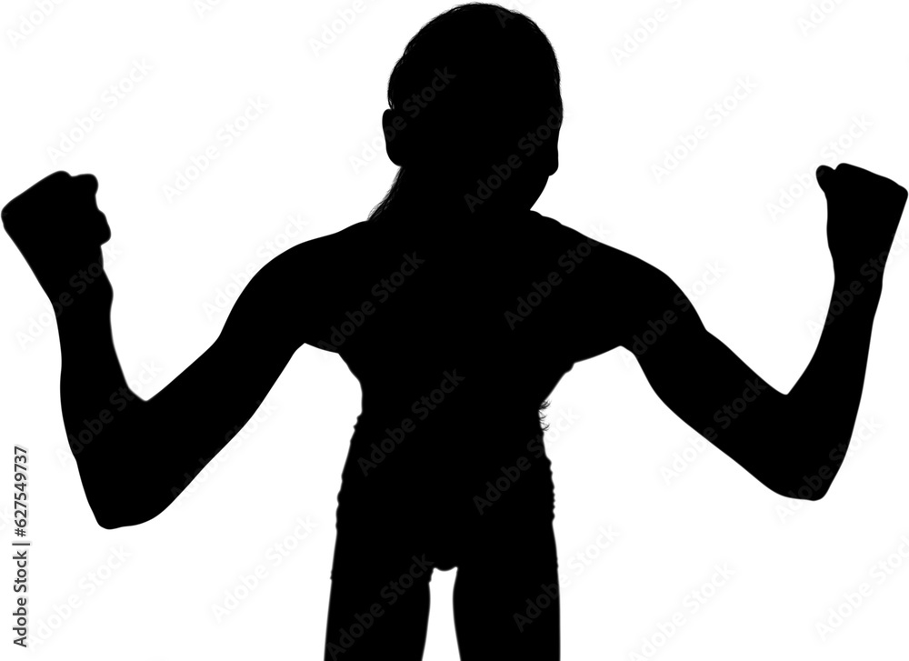 Digital png illustration of black silhouette of woman on transparent background