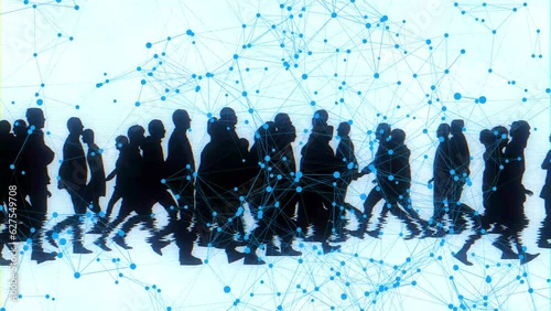 Visualizing social interaction and people-to-people networking.