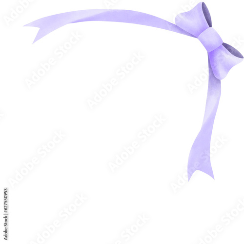 Purple ribbon watercolor