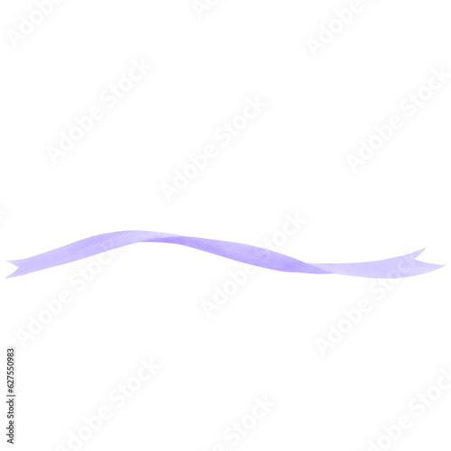 Purple ribbon watercolor