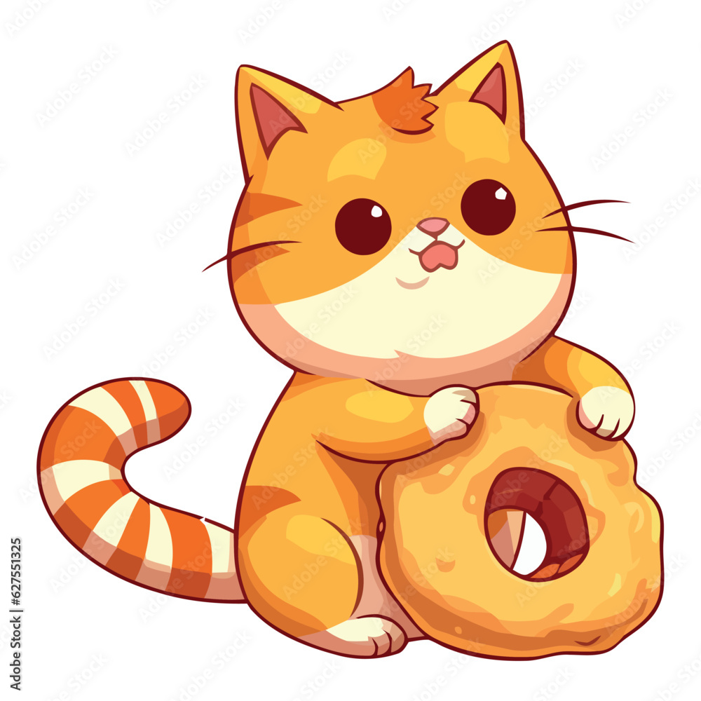 Smiling kitten playing with toy Smiling kitten playing with toy