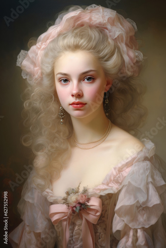 Young French woman of the 18th century