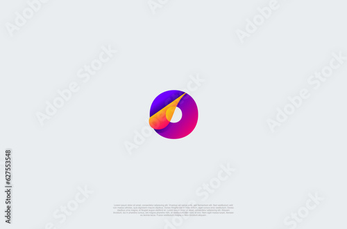 Free Download Initial Letter O with fold edge gradient typography for business name. Vector logo inspiration - GFXLoad