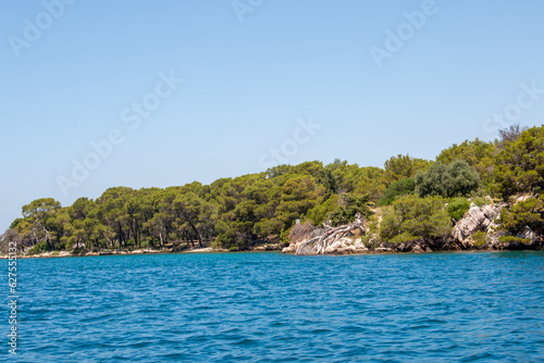 Panoramic view of the landscape in the St. Anthony Channel in the state of Šibenik-Knin Croatia