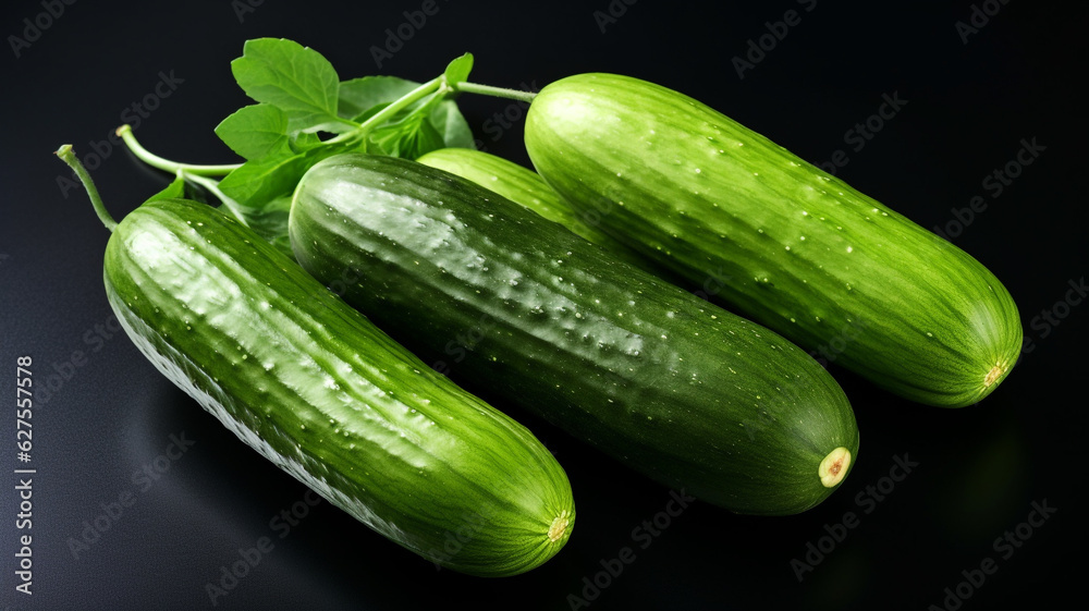 Fresh cucumber on blackground. Fresh cucumber on blackground.