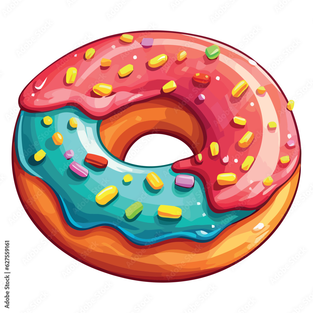 Multi colored doughnut Multi colored doughnut
