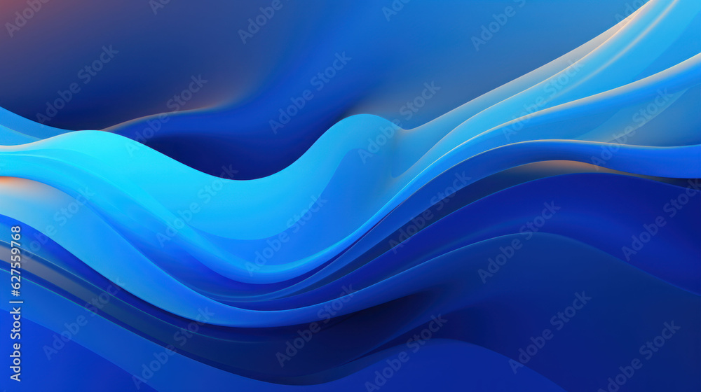 Fototapeta premium The abstract modern blue wave background