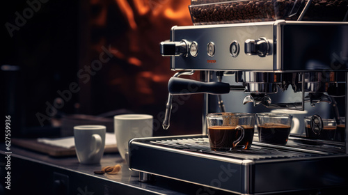 Coffee maker or coffee extractor make espresso