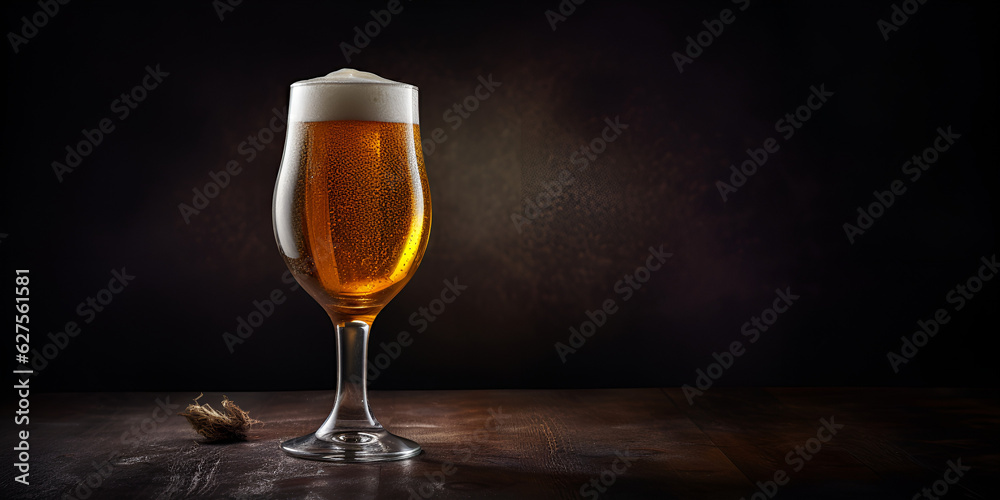 glass of beer on dark background glass of beer on dark background