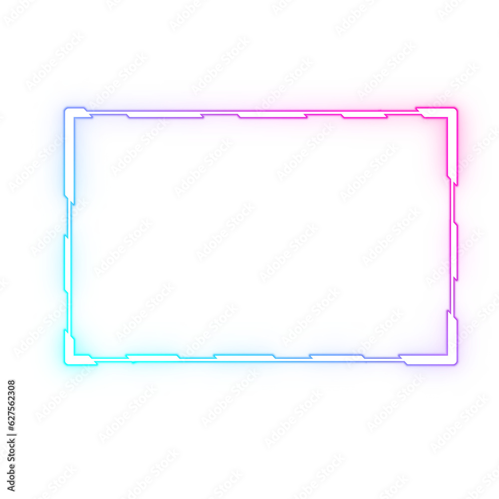 neon square gradient light effect