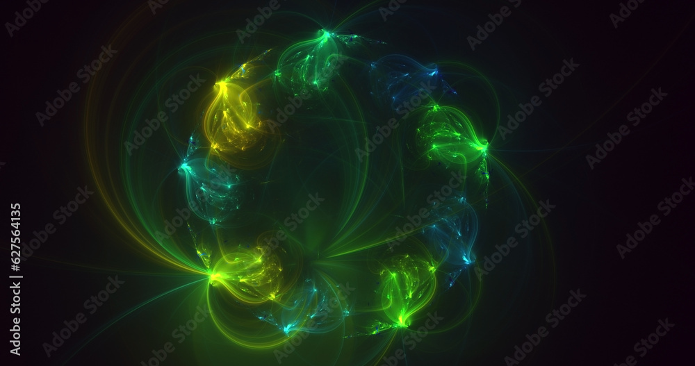 3D rendering abstract round light background